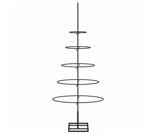 vidaXL Ziemassvētku eglīte, metāls, melna, 90 cm