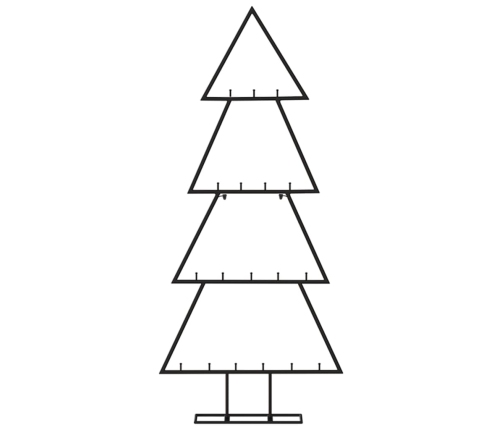 vidaXL Ziemassvētku eglīte, metāls, melna, 90 cm