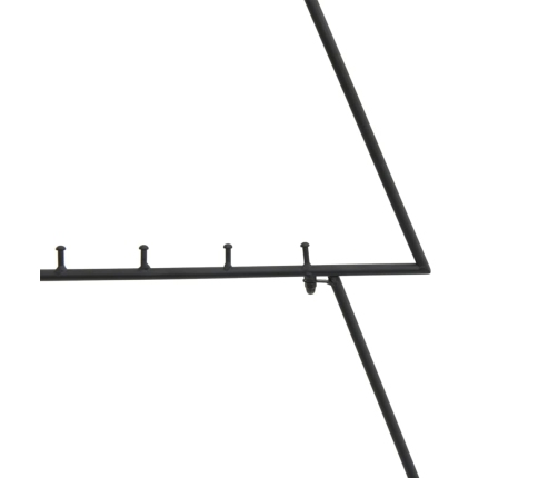 vidaXL dekoratīva Ziemassvētku eglīte, metāls, melna, 125 cm