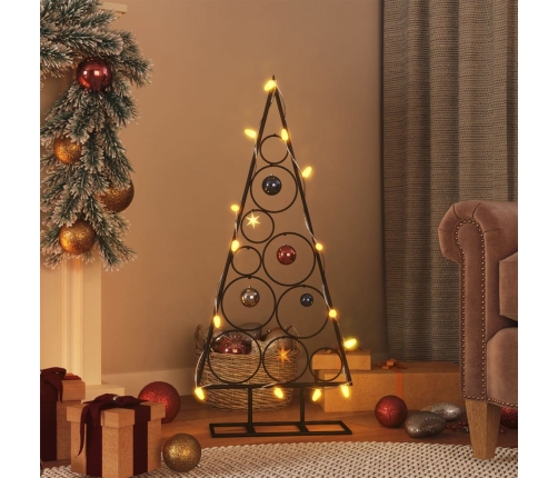 vidaXL Ziemassvētku eglīte, metāls, melna, 90 cm