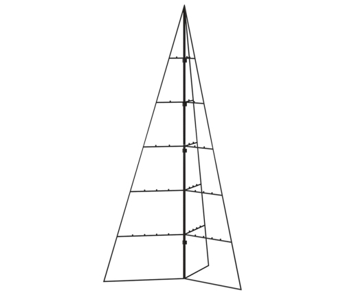 vidaXL Ziemassvētku eglīte, metāls, koka pamatne, melna, 100 cm