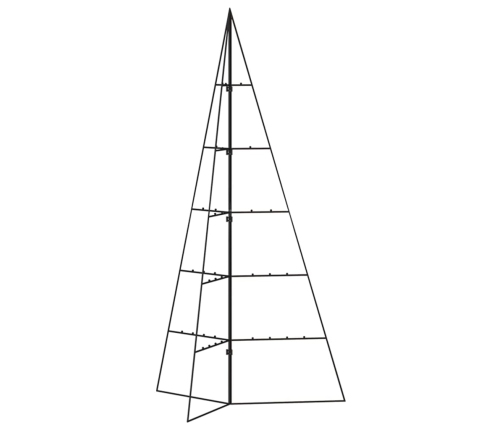 vidaXL Ziemassvētku eglīte, metāls, koka pamatne, melna, 100 cm