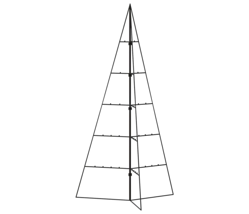 vidaXL Ziemassvētku eglīte, metāls, koka pamatne, melna, 100 cm