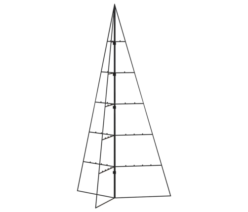 vidaXL Ziemassvētku eglīte, metāls, koka pamatne, melna, 100 cm