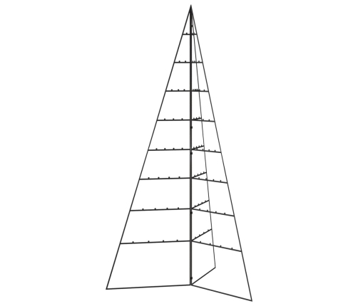 Ziemassvētku Eglīte, Metāls, Koka Pamatne, Melna, 180 Cm Vidaxl