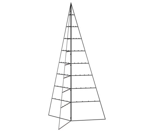 Ziemassvētku Eglīte, Metāls, Koka Pamatne, Melna, 180 Cm Vidaxl