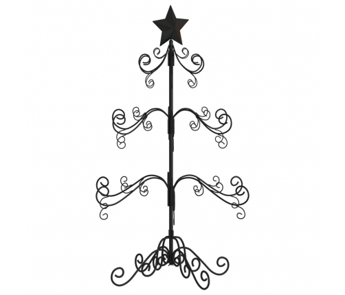 vidaXL Ziemassvētku eglīte, metāls, melna, 90 cm