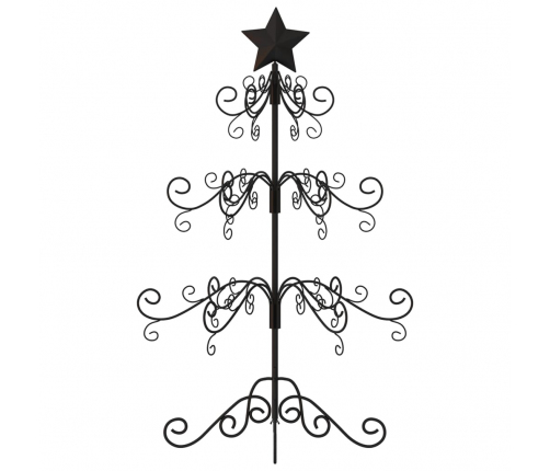 vidaXL Ziemassvētku eglīte, metāls, melna, 90 cm