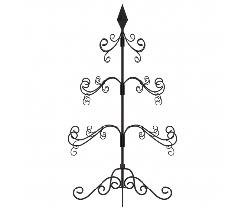 vidaXL Ziemassvētku eglīte, metāls, melna, 90 cm