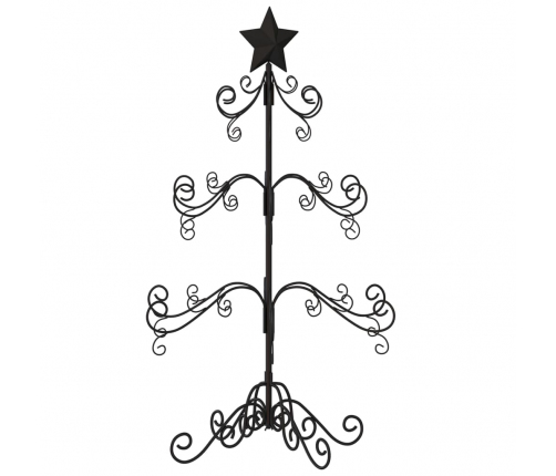 vidaXL Ziemassvētku eglīte, metāls, melna, 90 cm