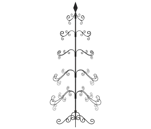 vidaXL dekoratīva Ziemassvētku eglīte, metāls, melna, 150 cm