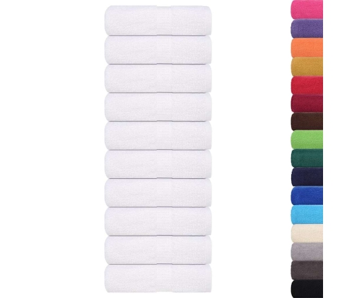 Viesu Dvieļi 10 Gab Balti 30X50 Cm 360 Gsm 100% Kokvilna Vidaxl