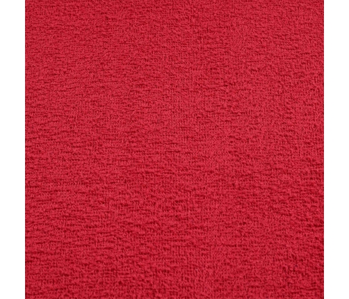 vidaXL vannas dvieļi, 10 gab., sarkani, 100x150 cm, 100% kokvilna