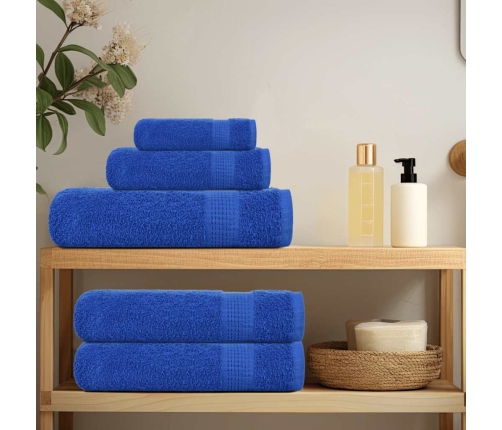 12 Gabalu Dvieļu Komplekts Zils 360 Gsm 100% Kokvilna Vidaxl