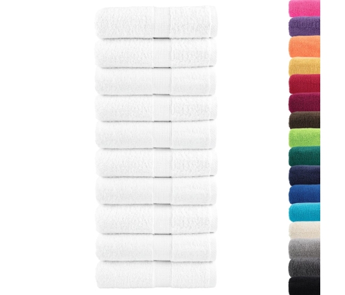 vidaXL viesu dvieļi SOLUND, 50 gab., balti, 30x50 cm, 600gsm