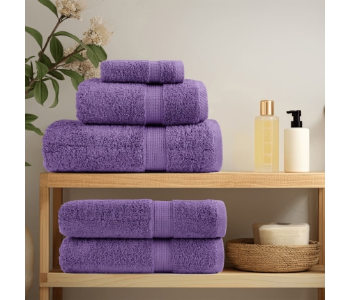 vidaXL dušas dvieļi SOLUND, 4 gab., violeti, 70x140 cm, 600 gsm