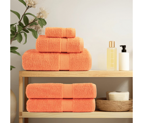 vidaXL dvieļu komplekts SOLUND, 12 gab., oranži, 600 gsm