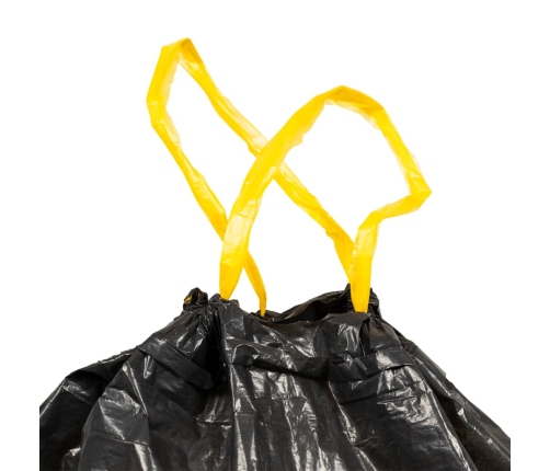 vidaXL atkritumu maisi ar aukliņām, 250 gab., melni, 60 L