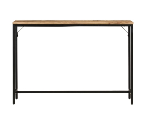 vidaXL konsoles galdiņš, 110x30x75 cm, neapstrādāts mango koks, dzelzs