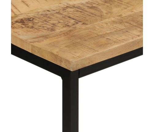 vidaXL konsoles galdiņš, 110x30x75 cm, neapstrādāts mango koks, dzelzs