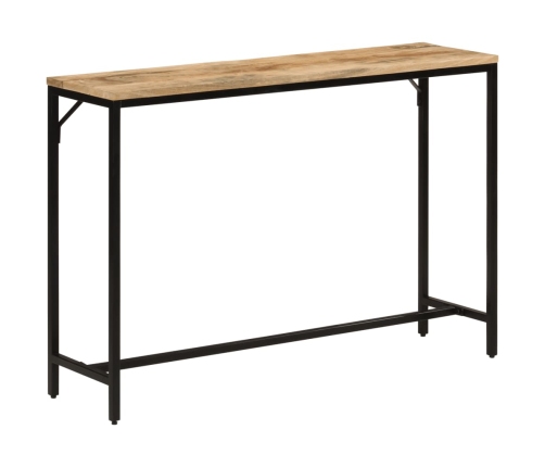 vidaXL konsoles galdiņš, 110x30x75 cm, neapstrādāts mango koks, dzelzs