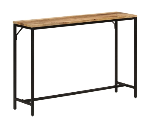 vidaXL konsoles galdiņš, 110x30x75 cm, neapstrādāts mango koks, dzelzs