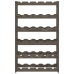 vidaXL vīna pudeļu plaukts 30 pudelēm, pelēks priedes masīvkoks