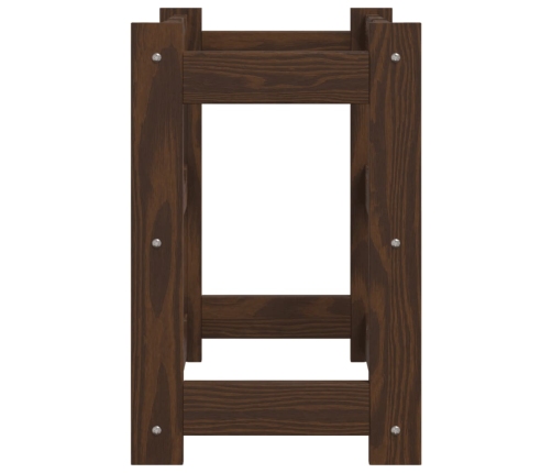 vidaXL vīna pudeļu plaukts 12 pudelēm, brūns priedes masīvkoks