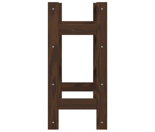 vidaXL vīna pudeļu plaukts 16 pudelēm, brūns priedes masīvkoks