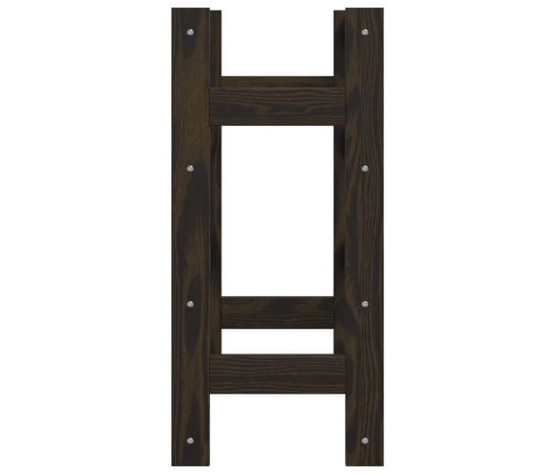 vidaXL vīna pudeļu plaukts 16 pudelēm, melns priedes masīvkoks