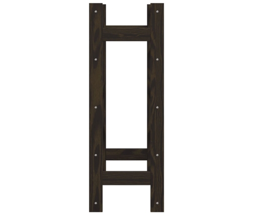 vidaXL vīna pudeļu plaukts 20 pudelēm, melns priedes masīvkoks