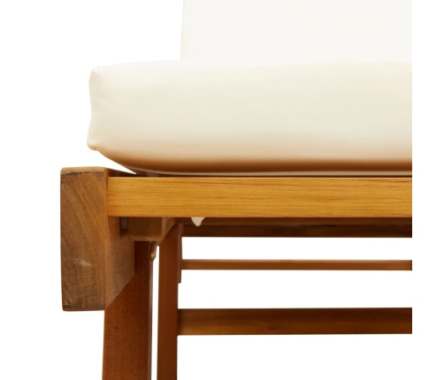 vidaXL sauļošanās zvilņi ar galdiņu, 2 gab., akācijas masīvkoks