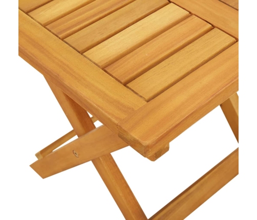 vidaXL sauļošanās zvilņi ar galdiņu, 2 gab., akācijas masīvkoks