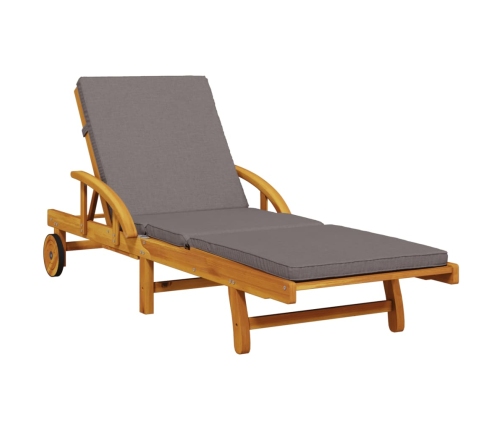 vidaXL sauļošanās zvilņi ar matraci, 2 gab., 200x68x83, akācijas koks