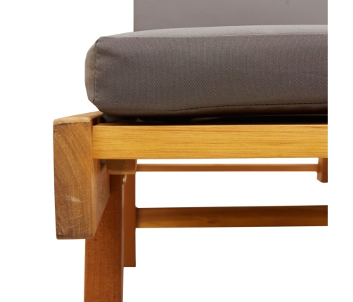 vidaXL sauļošanās zvilņi ar matraci, 2 gab., 200x68x83, akācijas koks