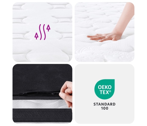 vidaXL Bonnell atsperu matracis, Medium, 180x200 cm