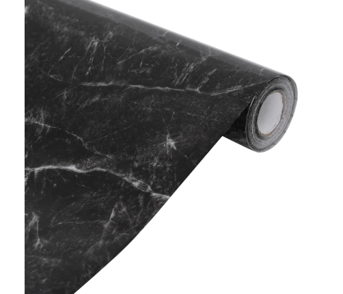 vidaXL mēbeļu līmplēve, pašlīmējoša, marmora melna, 90x500 cm, PVC