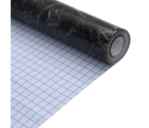 vidaXL mēbeļu līmplēve, pašlīmējoša, marmora melna, 90x500 cm, PVC