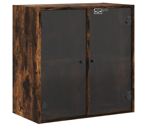 vidaXL skapītis ar stikla durvīm, koka krāsa, 68x37x68,5 cm