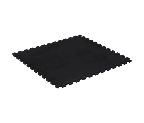 vidaXL grīdas flīze, gumija, melna, 12 mm, 100x100 cm