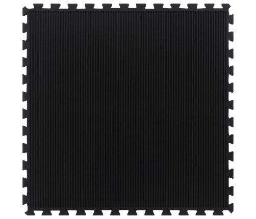 vidaXL grīdas flīze, gumija, melna, 12 mm, 100x100 cm