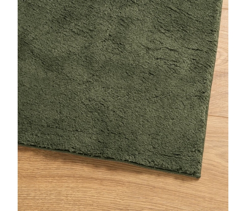 vidaXL paklājs HUARTE, īsa spalva, mīksts, mazgājams, zaļš, 60x110 cm