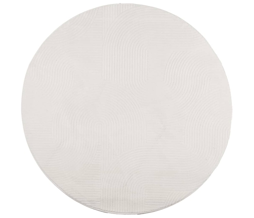 vidaXL paklājs IZA, īsa spalva, skandināvu stils, bēšs, Ø 80 cm