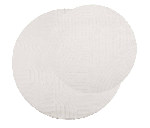 vidaXL paklājs IZA, īsa spalva, skandināvu stils, bēšs, Ø 80 cm