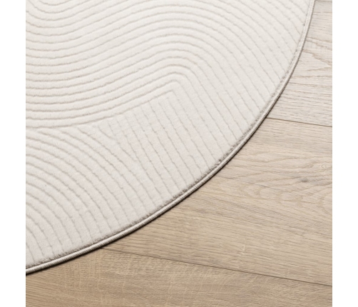 vidaXL paklājs IZA, īsa spalva, skandināvu stils, bēšs, Ø 80 cm