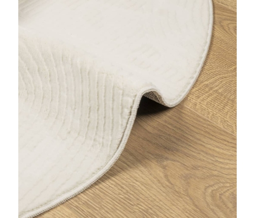 vidaXL paklājs IZA, īsa spalva, skandināvu stils, bēšs, Ø 80 cm