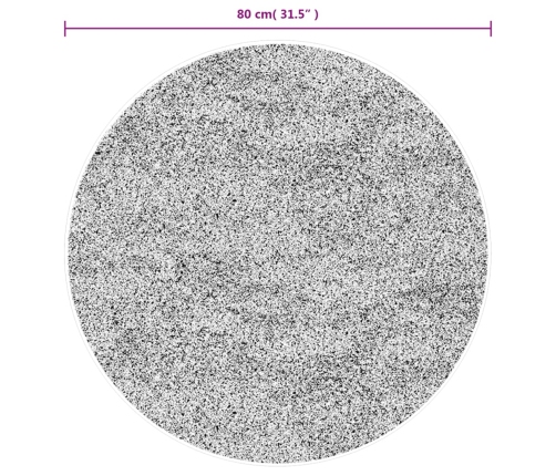 vidaXL paklājs IZA, īsa spalva, skandināvu stils, bēšs, Ø 80 cm