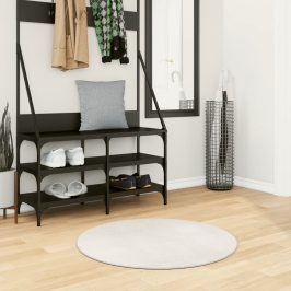 Paklājs Iza, Īsa Spalva, Skandināvu Stils, Bēšs, Ø 80 Cm Vidaxl