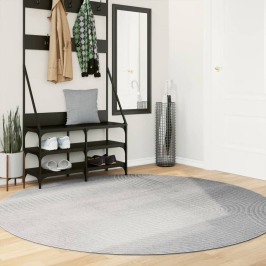 Paklājs Iza, Īsa Spalva, Skandināvu Stils, Pelēks, Ø 200 Cm Vidaxl