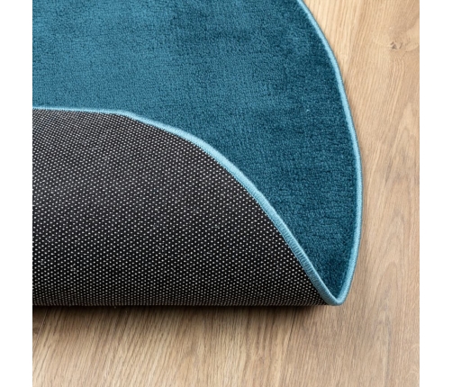 vidaXL paklājs OVIEDO, īsa spalva, mīksts, tirkīzzils, Ø 120 cm